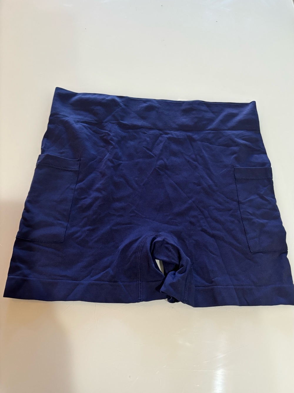 Navy Blue Racerback Tennis Dress with Contrast Trim - Picture 8 of 9